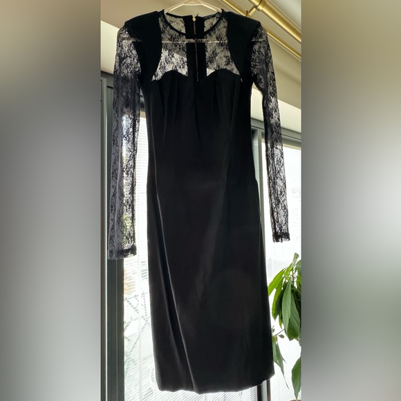 French Connection Black Lace Cocktail Dress - Picture 4 of 11